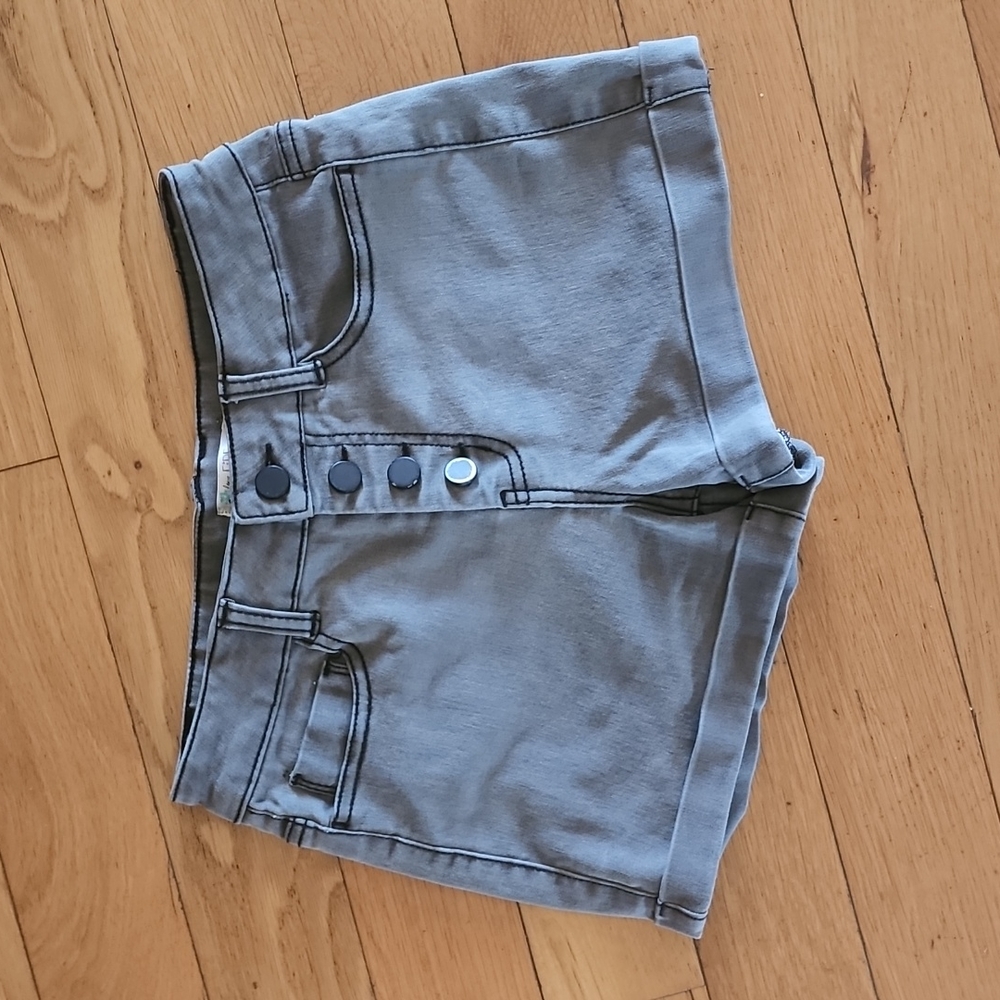 Button up shorts.